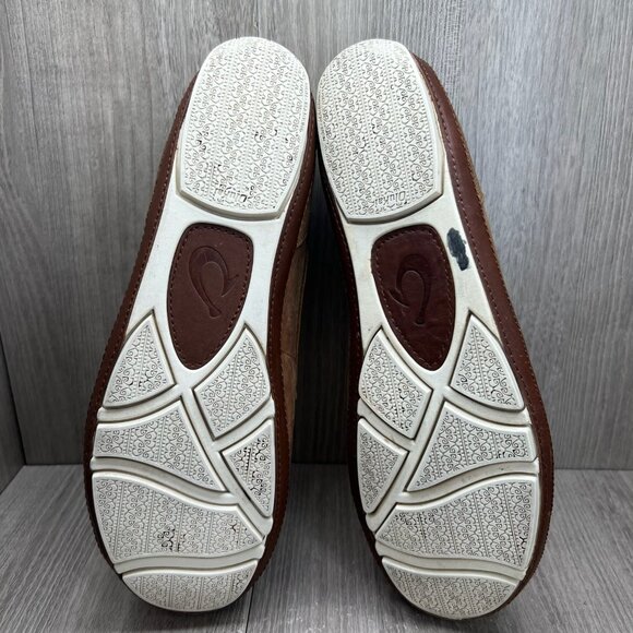 OluKai Mano Loafer Men 12 Slip On Flat Boat Shoe Casual Leather Brown 10249-3433 - Picture 12 of 12